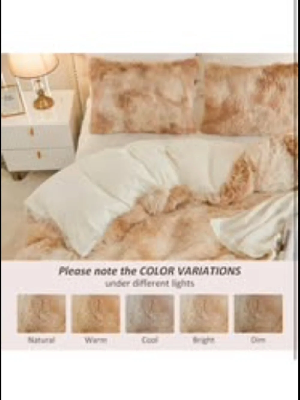 Luxury fuzzy duvet cover set twin size  new